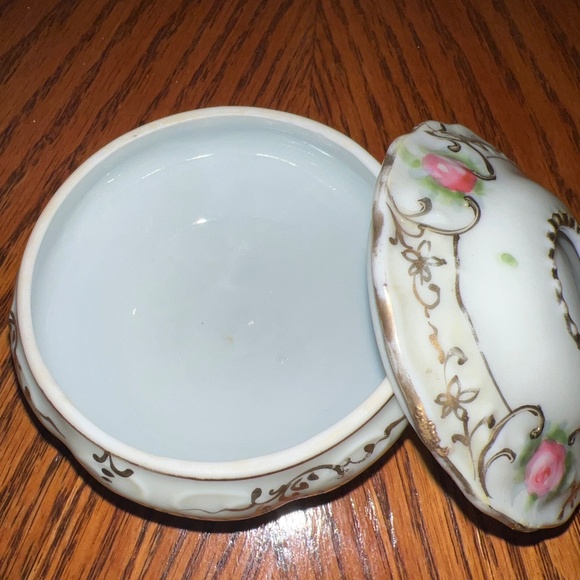 Nippon Morimura Bros. Moriage hand painted hair receiver - Picture 5 of 10